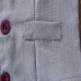 BO0444 ชุดเซ็ทเด็กผู้ชาย เสื้อเชิ๊ตสีโอรสติดหูกระต่ายม่วง + เสื้อกั๊ก และกางเกงลายทางสีเทา (3ชิ้น) 
