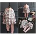 CO0174 เสื้อกันหนาวเด็กผู้หญิง เสื้อคลุมแขนยาวพร้อมฮู้ด + กางเกงกระโปรงขายาว ลายคิตตี้ (2ชิ้น) S.100