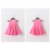 GI1145 ชุดเดรสเด็กผู้หญิง แขนกุด แต่งกระเป๋า สีชมพูบานเย็น S.120/130