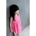 GI1145 ชุดเดรสเด็กผู้หญิง แขนกุด แต่งกระเป๋า สีชมพูบานเย็น S.120/130