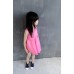 GI1145 ชุดเดรสเด็กผู้หญิง แขนกุด แต่งกระเป๋า สีชมพูบานเย็น S.120/130