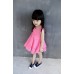 GI1145 ชุดเดรสเด็กผู้หญิง แขนกุด แต่งกระเป๋า สีชมพูบานเย็น S.120/130