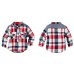 bo0135 ชุดเด็กผู้ชาย เสื้อเชิ๊ตแขนยาวลายสก๊อต + กางเกงขายาว (2ชิ้น) 