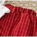 BO0344 ชุดเด็กผู้ชายออกงาน ติดเนคไทสีกรมท่า กางเกงขายาวลายตารางสีแดง (2ชิ้น) 