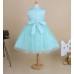 GI0956 ชุดราตรีเด็กผู้หญิงใส่ออกงานแขนกุด ช่วงบนแต่งกุหลาบปักเลื่อม สีเขียวมิ้นท์