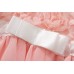 GI1023 เดรสเด็กผู้หญิงออกงานแขนสั้น ช่วงบนแต่งกุหลาบเล็กๆ สีโอรส S.100