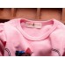 GI1186 ชุดเด็กผู้หญิง เสื้อคอกลมแขนยาวสีชมพู สกรีนลายแมวติดโบว์+ เอี๊ยมยีนส์ขายาวหน้าคิตตี้ (2ชิ้น) S.100