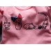 GI1186 ชุดเด็กผู้หญิง เสื้อคอกลมแขนยาวสีชมพู สกรีนลายแมวติดโบว์+ เอี๊ยมยีนส์ขายาวหน้าคิตตี้ (2ชิ้น) S.100