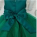 GI1094 ชุดราตรีเด็กผู้หญิง ใส่ออกงาน แขนกุด แต่งลูกไม้รอบเอว คาดโบว์สีเขียว