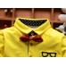 BO0405L ชุดเด็กผู้ชายออกงาน เสื้อเชิ๊ตแขนยาวสีเหลือง หูกระต่ายแดง กางเกงขายาวสีเทา (3ชิ้น)