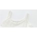 GI1162 เดรสเด็กผู้หญิงสายเดี่ยวสีขาว + เสื้อเอวลอย แขนสั้น สีม่วง (2ชิ้น)