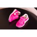 SH0176 รองเท้าผ้าใบพื้นยางเด็กผู้หญิง สีชมพูขาว (มีกล่อง) 17cm
