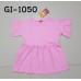 GI1050 เดรสเด็กผู้หญิงคอกลมทรงปล่อยแขนกระดิ่ง สีชมพู S.130/140