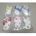 SH0184 ถุงเท้าเด็กผู้หญิง ใส่ออกงาน ไซส์ 3-5 ขอบระบายหัวใจติดดอกกุหลาบ สีขาวล้วน (เลือกสี) 