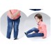 BO0239 ชุดเด็กผู้ชายออกงาน เสื้อเชิ๊ตแขนยาวลายทางสีส้ม หูกระต่ายจุดน้ำเงิน กางเกงยีนส์ขายาว (3ชิ้น) S.80