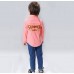 BO0239 ชุดเด็กผู้ชายออกงาน เสื้อเชิ๊ตแขนยาวลายทางสีส้ม หูกระต่ายจุดน้ำเงิน กางเกงยีนส์ขายาว (3ชิ้น) S.80