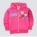 CO0190 เสื้อกันหนาวเด็ก ซิปหน้า แขนยาว พร้อมฮู้ด ลาย Peppa Pig สีชมพูเข้ม 