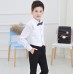 BO0628 เสื้อกั๊กเด็กผู้ชายสีขาว แต่งลายผ้าลูกไม้และคริสตัล สีขาว S.150