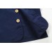 BO0261 ชุดสูทเด็กผู้ชาย เสื้อเชิ๊ตลายทางสีฟ้า + หูกระต่าย + เสื้อคลุม/เสื้อสูท สีกรมท่า + กางเกงสีเขียว (4ชิ้น)