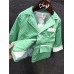 CO0133 เสื้อคลุมเด็ก /เสื้อสูทเด็ก / เสื้อแจ๊คเก็ต เด็กผู้ชาย ออกงาน แขนยาวลายจุด สีเขียว S.110