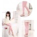 LE0329 กางเกงเลคกิ้งเด็กผู้หญิง ขายาว ปักลายดอกไม้ สีโอรส S.110