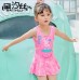 SW0185 ชุดว่ายน้ำเด็กผู้หญิง แขนกุดแบบบอดี้สูท กระโปรงเย็บติด ลาย Peppa Pig สีชมพู (ไม่มีหมวก) S.110