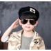HA0093 หมวกเด็กผู้ชายทหาร/ กองทัพ สีดำสุดเท่ห์ๆ 