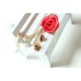 IT0272 เข็มกลัดติดปกเสื้อสูทเด็ก มีมงกุฎสีทองและดอกกุหลาบสีแดง 