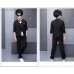 BO0585 ชุดสูทเด็กผู้ชาย เด็กโต ครบเซ็ท เสื้อเชิ๊ต + หูกระต่าย + เสื้อสูท + เสื้อกั๊ก + กางเกงขายาวสีดำ (5ชิ้น)