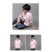 BO0520 เสื้อเชิ๊ตเด็กผู้ชายออกงาน เด็กโต คอปกแขนยาว สีชมพู 