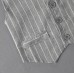 BS1162 ชุดบอดี้สูทเด็กผู้ชาย ออกงาน แขนยาว หูกระต่าย (ถอดออกได้) พร้อมเสื้อกั๊กลายทาง สีเทา (3ชิ้น) 