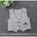 BO0352 ชุดเด็กผู้ชายออกงาน เสื้อแขนยาวสีขาว + หูกระต่าย + เสื้อกั๊ก + กางเกงขายาวสีเทา (4ชิ้น) 