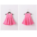 GI1145 ชุดเดรสเด็กผู้หญิง แขนกุด แต่งกระเป๋า สีชมพูบานเย็น S.120/130