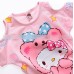 GI1378 เสื้อเด็กผู้หญิง คอกลมเปิดไหล่ คิตตี้ใส่ชุดหมี สีชมพู S.110