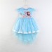 GI1515 ชุดเจ้าหญิงเด็ก Frozen หน้าสั้นหลังยาวสีฟ้า S.120