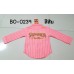BO0239 ชุดเด็กผู้ชายออกงาน เสื้อเชิ๊ตแขนยาวลายทางสีส้ม หูกระต่ายจุดน้ำเงิน กางเกงยีนส์ขายาว (3ชิ้น) S.80