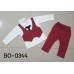 BO0344 ชุดเด็กผู้ชายออกงาน ติดเนคไทสีกรมท่า กางเกงขายาวลายตารางสีแดง (2ชิ้น) 