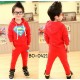 BO0421 ชุดวอร์มเด็กผู้ชาย ลายซุปเปอร์แมน Superman + กางเกงขายาวสีแดง (2ชิ้น)