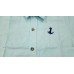 BO0580 เสื้อเชิ๊ตเด็กผู้ชาย คอปกแขนยาว ปักลายสมอเรือที่อกซ้าย สีเขียวมิ้นท์ 