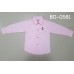 BO0581 เสื้อเชิ๊ตเด็กผู้ชาย คอปกแขนยาว ปักลายสมอเรือที่อกซ้าย สีชมพูอ่อน 