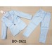 BO0611 ชุดสูทเด็กผู้ชายออกงาน เสื้อคลุมสูทแขนยาว และกางเกงขายาว สีฟ้า (2ชิ้น) 