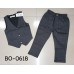 BO0618B กางเกงเด็กผู้ชายออกงานลายจุดสีเทาควันบุหรี่ S.130
