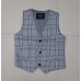 BO0622 ชุดสูทเด็กผู้ชายออกงาน เด็กโต สุดคุ้ม เสื้อสูท + เสื้อกั๊ก + กางเกงขายาวลายสก๊อตสีเทาน้ำตาล (3ชิ้น) S.110