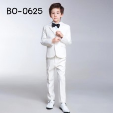 BO0625 ชุดสูทเด็กผู้ชายสีขาว เซ็ท 4 ชิ้น 
