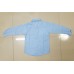 BO0626 เสื้อเชิ๊ตเด็กผู้ชาย คอปกแขนยาว ปักลายสมอเรือที่อกซ้าย สีฟ้า 