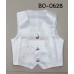 BO0628 เสื้อกั๊กเด็กผู้ชายสีขาว แต่งลายผ้าลูกไม้และคริสตัล สีขาว S.150