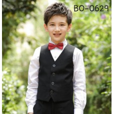 BO0629 เสื้อกั๊กเด็กผู้ชายสีดำ