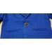 BO0642 ชุดสูทเด็กผู้ชายออกงาน เสื้อคลุมสูทแขนยาว และกางเกงขายาว ลายตารางสีน้ำเงิน (2ชิ้น) S.110/130