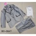 BO0647 ชุดสูทออกงานครบเซ็ท สีเงินแต่งขอบดำ (3ชิ้น) S.150