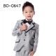 BO0647 ชุดสูทออกงานครบเซ็ท สีเงินแต่งขอบดำ (3ชิ้น) S.150